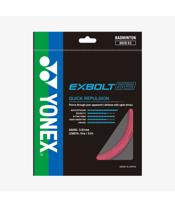 Yonex Exbolt 63 200m Badminton String (Light Pink) Le MVP de beaucoup