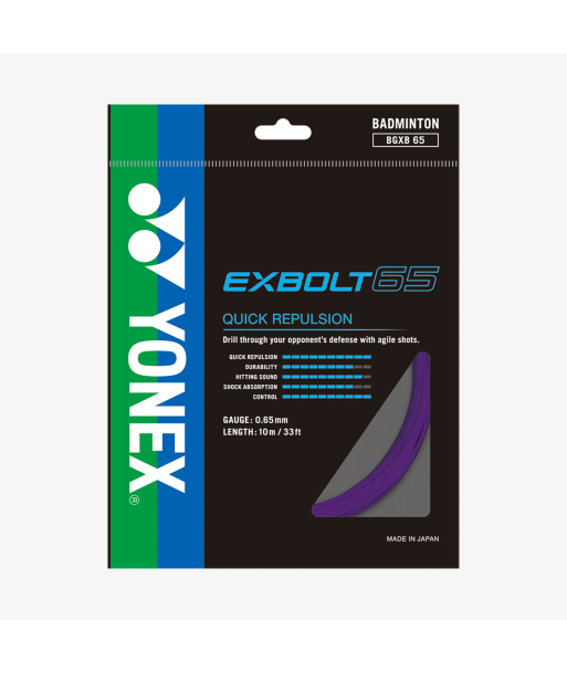 Yonex Exbolt 65 200m Badminton String (Purple) les muscles