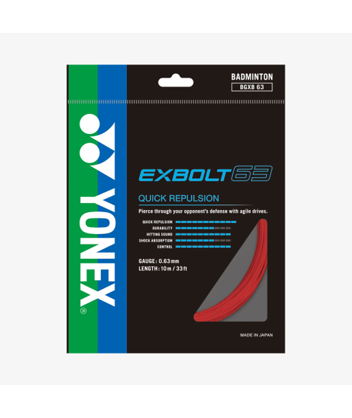 Yonex Exbolt 63 200m Badminton String (Ruby Red) Voir les baskets