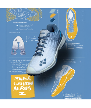 Yonex Aerus Z2 Wide (Gray/Yellow) Court Shoe 2023