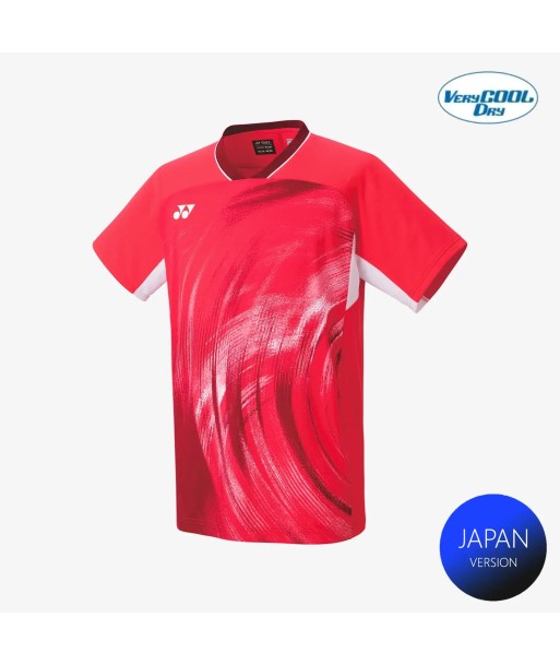 Yonex Men's Crew Neck Tournament Shirt 10568PR (Pearl Red) offre 