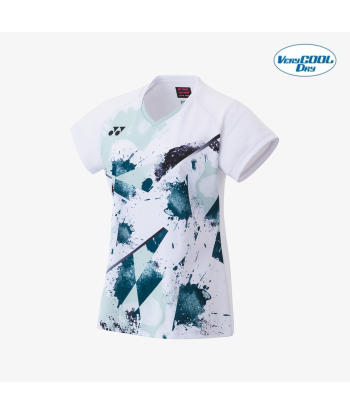 Yonex Women's Crew Neck Tournament Shirt 20771W (White) Par le système avancé 