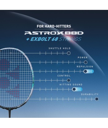 Yonex Astrox 88 Play (Silver/Black) Pre-Strung 2024 Faites des économies