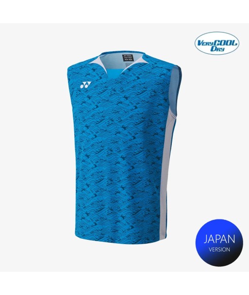 Yonex Men's Very Cool Dry Sleeveless Tournament Shirts 10614 (Blue) Fin de série