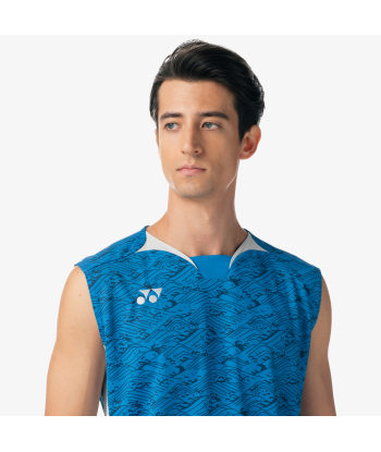 Yonex Men's Very Cool Dry Sleeveless Tournament Shirts 10614 (Blue) Fin de série