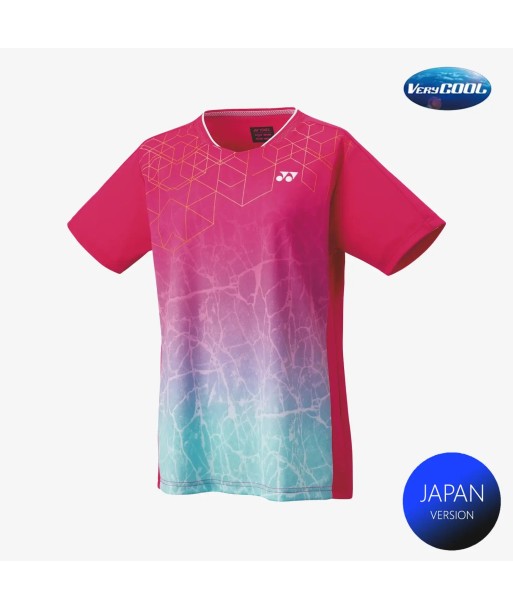 Yonex Women's Crew Neck Tournament Shirts 20814 (Bright Pink) en stock