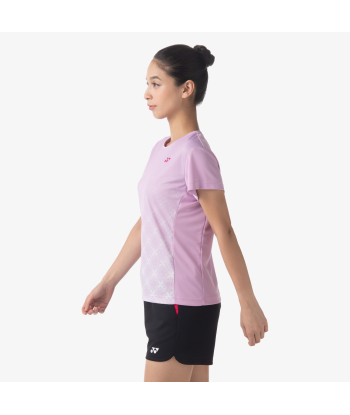 Yonex Women's Crew Neck Tournament Shirts 20738 (Mist Pink) français