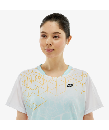 Yonex Women's Crew Neck Tournament Shirts 20814 (White) en linge