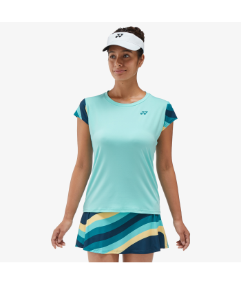 Yonex Women's Crew Neck Shirt 20754 (Cyan) à prix réduit toute l'année