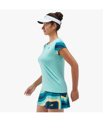 Yonex Women's Crew Neck Shirt 20754 (Cyan) à prix réduit toute l'année