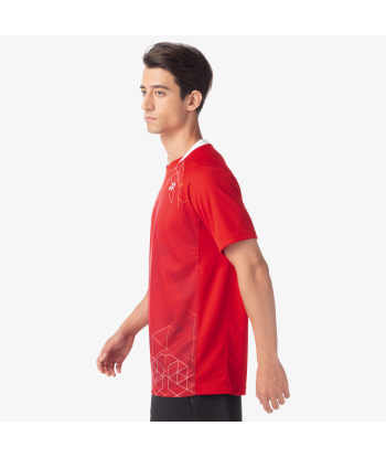 Yonex Men's Crew Neck Shirt 10602 (Sunset Red) Dans la société mordern