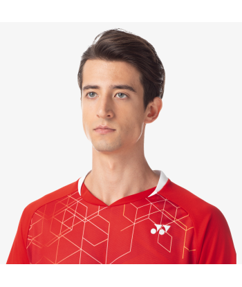 Yonex Men's Crew Neck Shirt 10602 (Sunset Red) Dans la société mordern