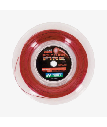 Yonex Polytour Fire 120 / 17 200m Tennis String Reel (Red) votre