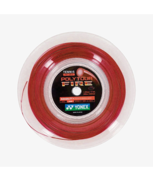 Yonex Polytour Fire 120 / 17 200m Tennis String Reel (Red) votre