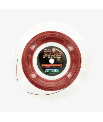 Yonex Polytour Fire 125 / 16L 200m Tennis String Reel (Red) en ligne