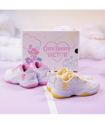 Victor x Care Bears Junior Court Shoes A-CBCJR AE (White/Bright Yellow) Les magasins à Paris et en Île-de-France