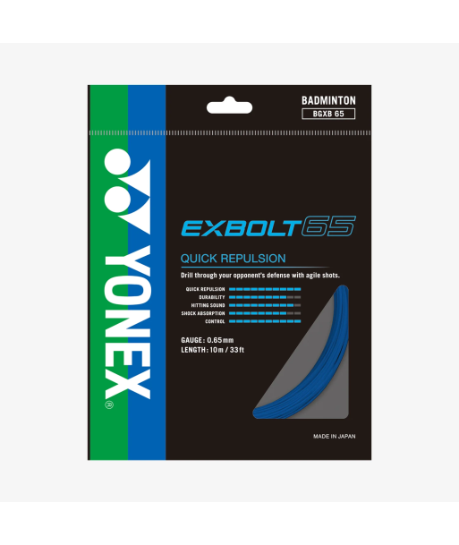 Yonex Exbolt 65 200m Badminton String (Blue) destockage