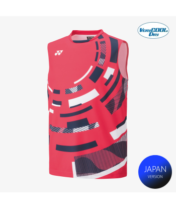 Yonex Men's Sleeveless Game Shirts 10579 (Geranium Pink) le concept de la Pate a emporter 