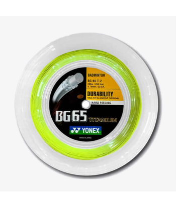 Yonex BG 65 Ti 200m Badminton String (Lemon Yellow) pas chere