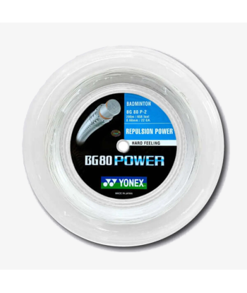 Yonex BG 80 Power 200m Badminton String (White) de votre