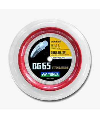 Yonex BG 65 Ti 200m Badminton String (Red) online