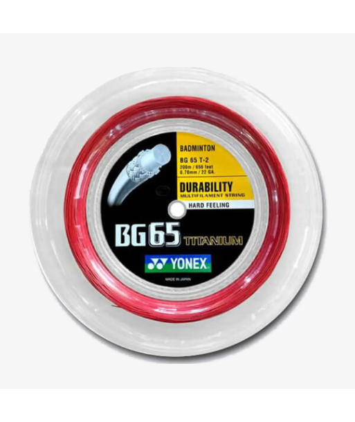 Yonex BG 65 Ti 200m Badminton String (Red) online