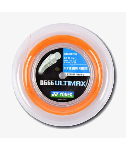 Yonex BG 66 Ultimax 200m Badminton String (Orange) 2024