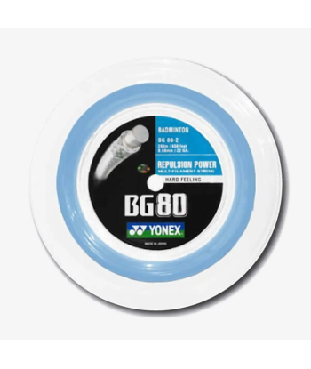 Yonex BG 80 200m Badminton String (Sky Blue) destockage