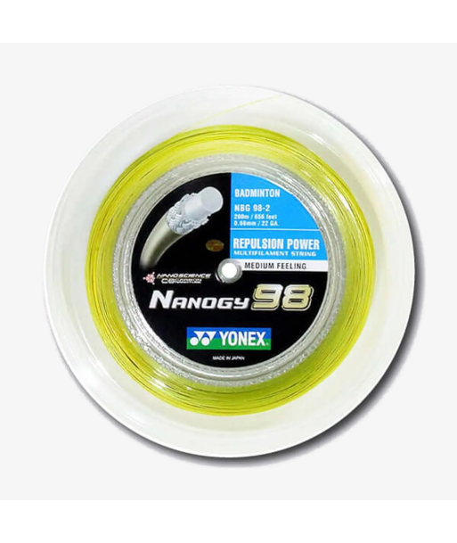 Yonex Nanogy 98 200m Badminton String (Yellow) Comparez plus de prix