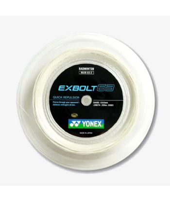 Yonex Exbolt 63 200m Badminton String (White) rembourrage situé sous