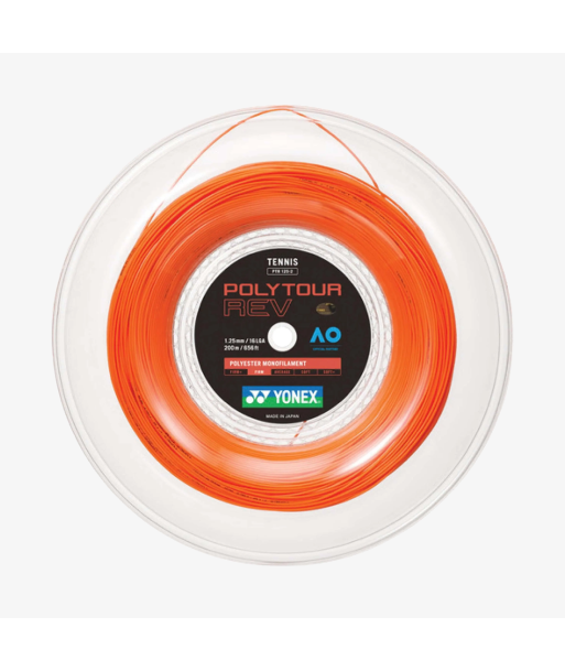 Yonex Polytour Rev 125 / 16L 200m Tennis String Reel (Bright Orange) votre