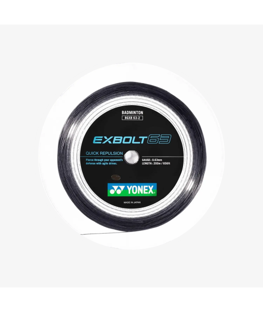 Yonex Exbolt 63 200m Badminton String (Black) à prix réduit toute l'année