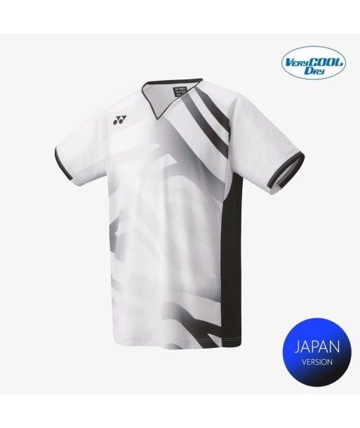 Yonex Men's Crew Neck Tournament Shirt 10566W (White) Les magasins à Paris