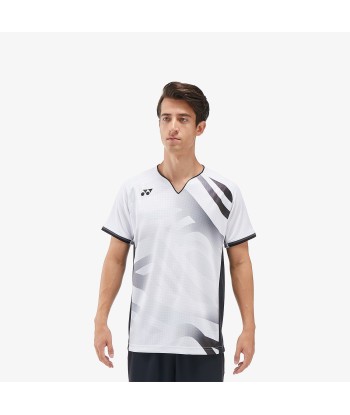 Yonex Men's Crew Neck Tournament Shirt 10566W (White) Les magasins à Paris