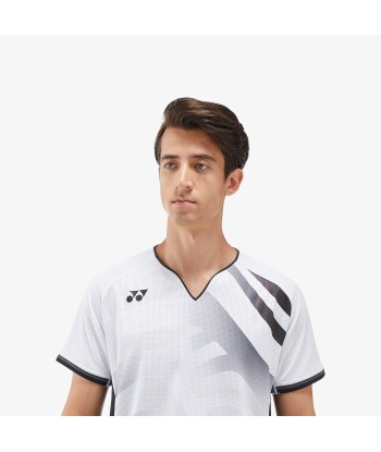 Yonex Men's Crew Neck Tournament Shirt 10566W (White) Les magasins à Paris