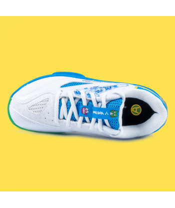 Victor x Crayon Shin Chan Junior Badminton Shoes A39JRCS AF (White /Blue) une grave pollution 