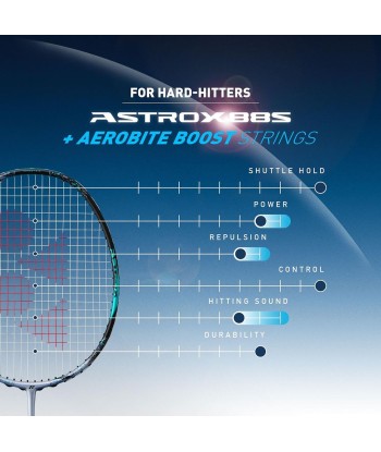 Yonex Astrox 88 S Game (Silver/Black) Pre-Strung 2024 Amélioration de cerveau avec