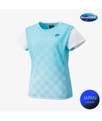 Yonex Women's Crew Neck Tournament Shirts 20738 (Aqua Blue) de France