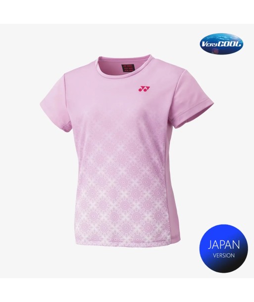 Yonex Women's Crew Neck Tournament Shirts 20738 (Mist Pink) Comparez et commandez 