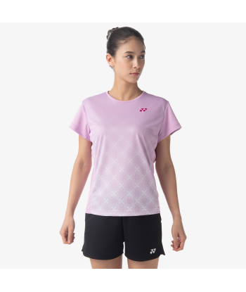 Yonex Women's Crew Neck Tournament Shirts 20738 (Mist Pink) Comparez et commandez 