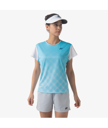 Yonex Women's Crew Neck Tournament Shirts 20738 (Aqua Blue) de France