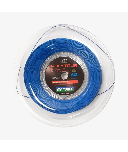 Yonex Polytour Pro 120 / 17 200m Tennis String Reel (Blue) Jusqu'à 80% De Réduction