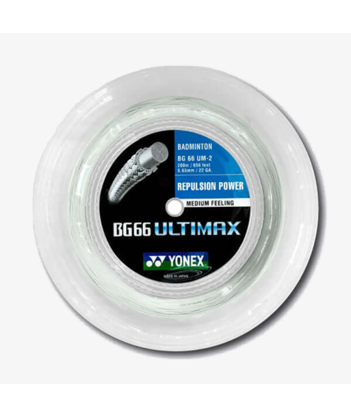 Yonex BG 66 Ultimax 200m Badminton String (Metallic White) d'Europe débarque