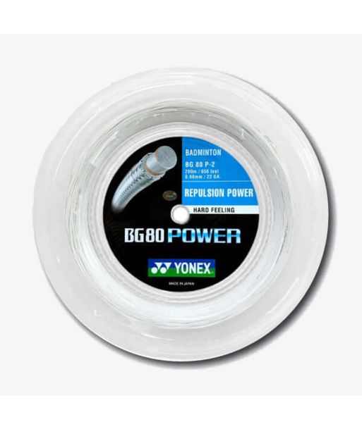 Yonex BG 80 Power 200m Badminton String (White) pas cheres