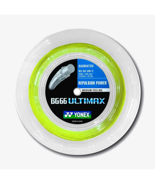 Yonex BG 66 Ultimax 200m Badminton String (Yellow) Voir les baskets