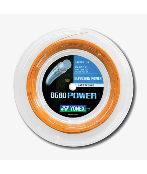 Yonex BG 80 Power 200m String (Bright Orange) paiement sécurisé