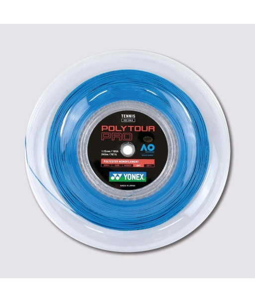 Yonex Polytour Pro 115 / 18 200m Tennis String Reel (Blue) offre 