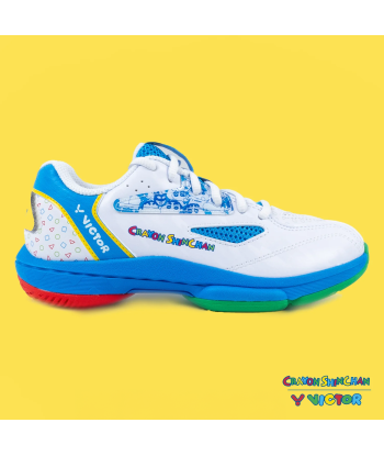 Victor x Crayon Shin Chan Junior Badminton Shoes A39JRCS AF (White /Blue) acheter en ligne