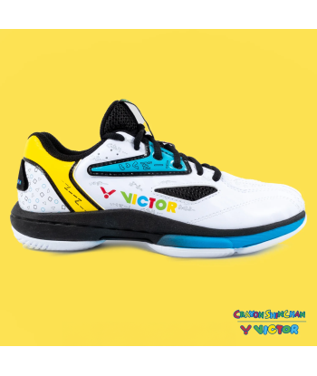 Victor x Crayon Shin Chan Junior Court Shoes A39JRCS AC (White/Black) france