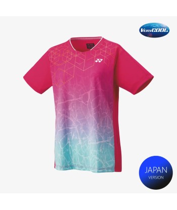 Yonex Women's Crew Neck Tournament Shirts 20814 (Bright Pink) les muscles